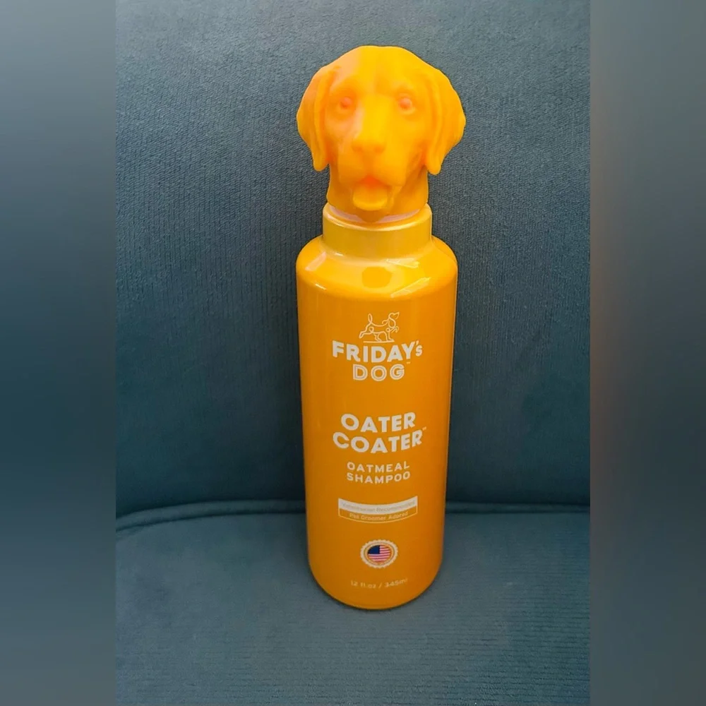Friday’s Dog Shampoo 12oz Oater Coater Vitamins Cruelty Free Almond Honey Scent